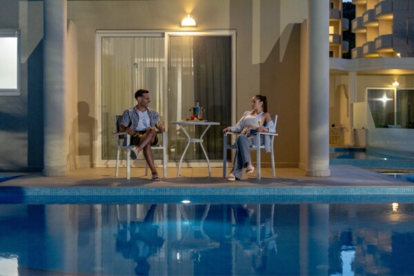 Executive Suite Private Pool Night Time